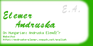 elemer andruska business card
